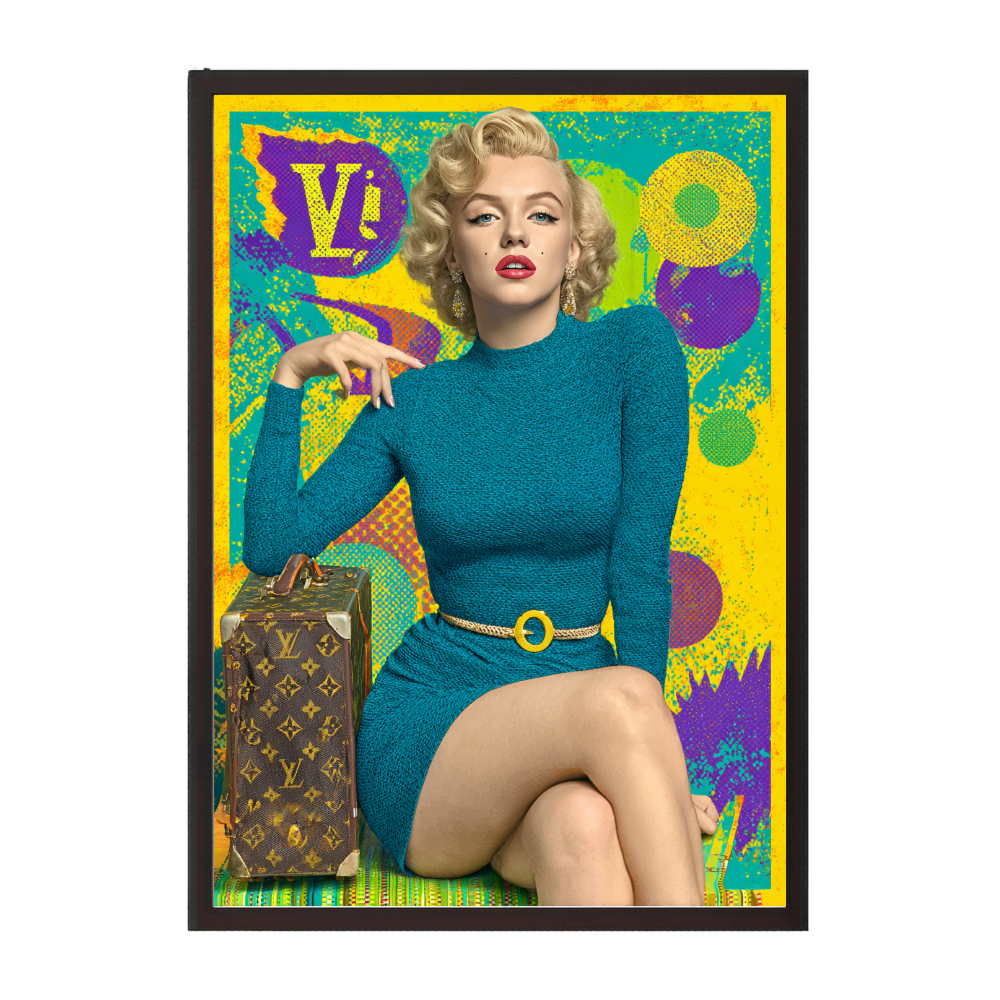 Marilyn Monroe x Louis Vuitton Turquoise – Iconic Art Plakat