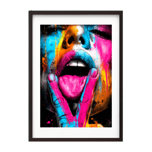Neon Face - Urban Art Plakat