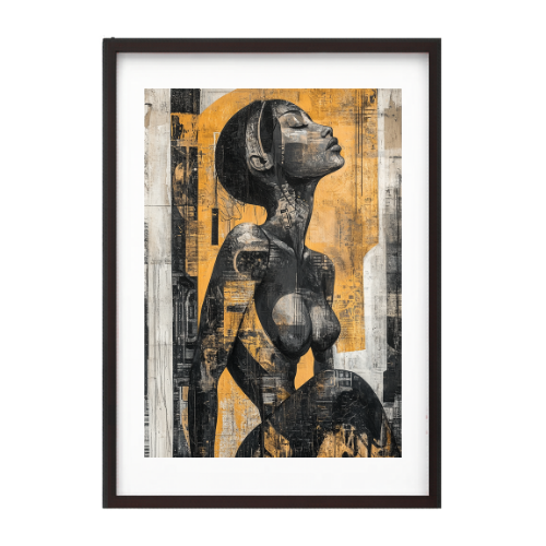 Golden Silhouette - Street Art Plakat