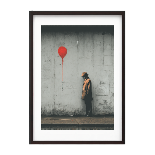 Red Balloon - Urban Art Plakat