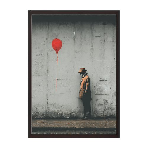 Red Balloon - Urban Art Plakat