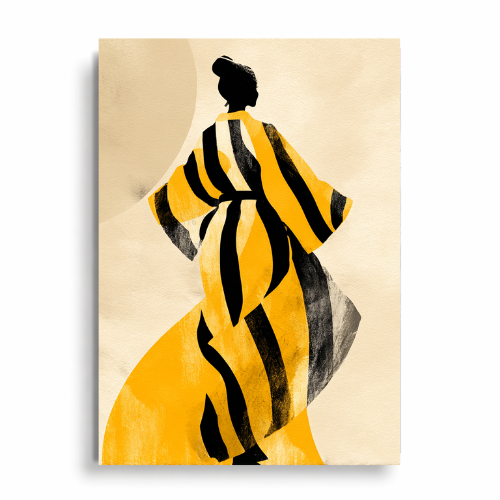Golden Flow - Plakat Modern Art