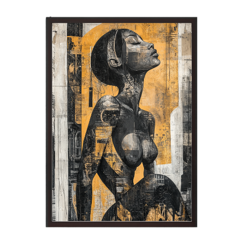 Golden Silhouette - Street Art Plakat
