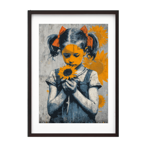 Sunflower Girl - Urban Art Plakat
