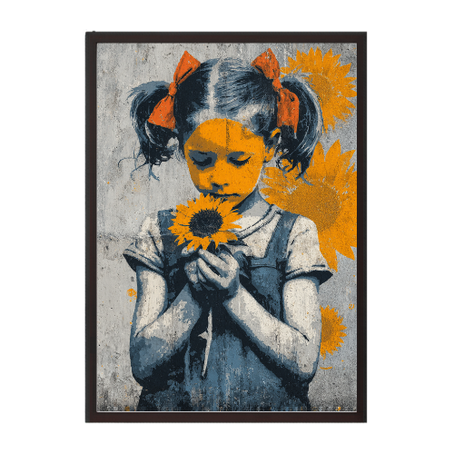 Sunflower Girl - Urban Art Plakat