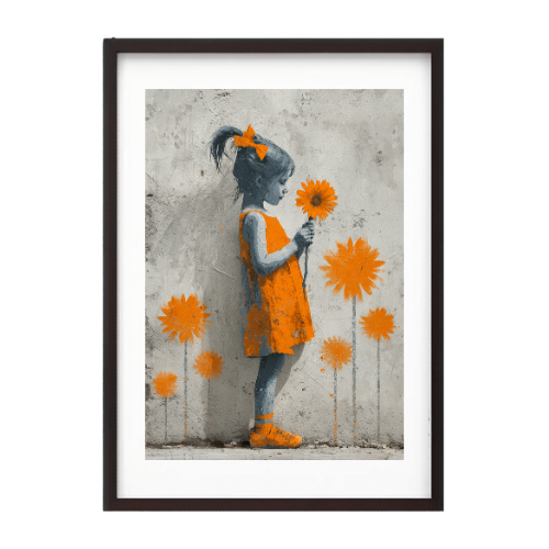 Orange Bloom - Urban Art Plakat