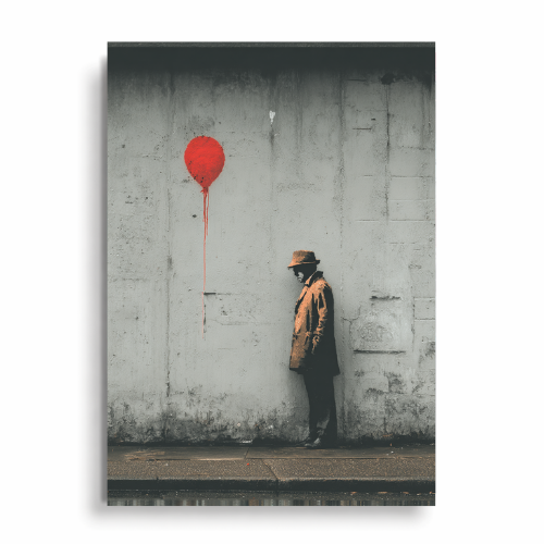 Red Balloon - Urban Art Plakat