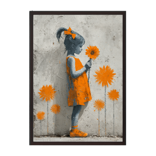 Orange Bloom - Urban Art Plakat