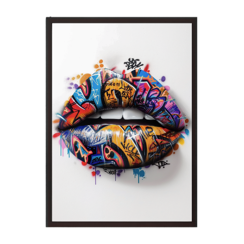 Graffiti Kiss - Urban Art Plakat