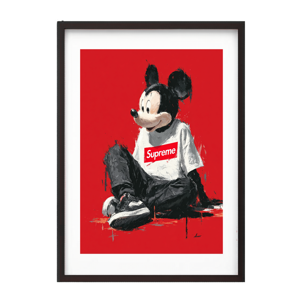 Mickey Mouse x Supreme – Iconic Art Plakat