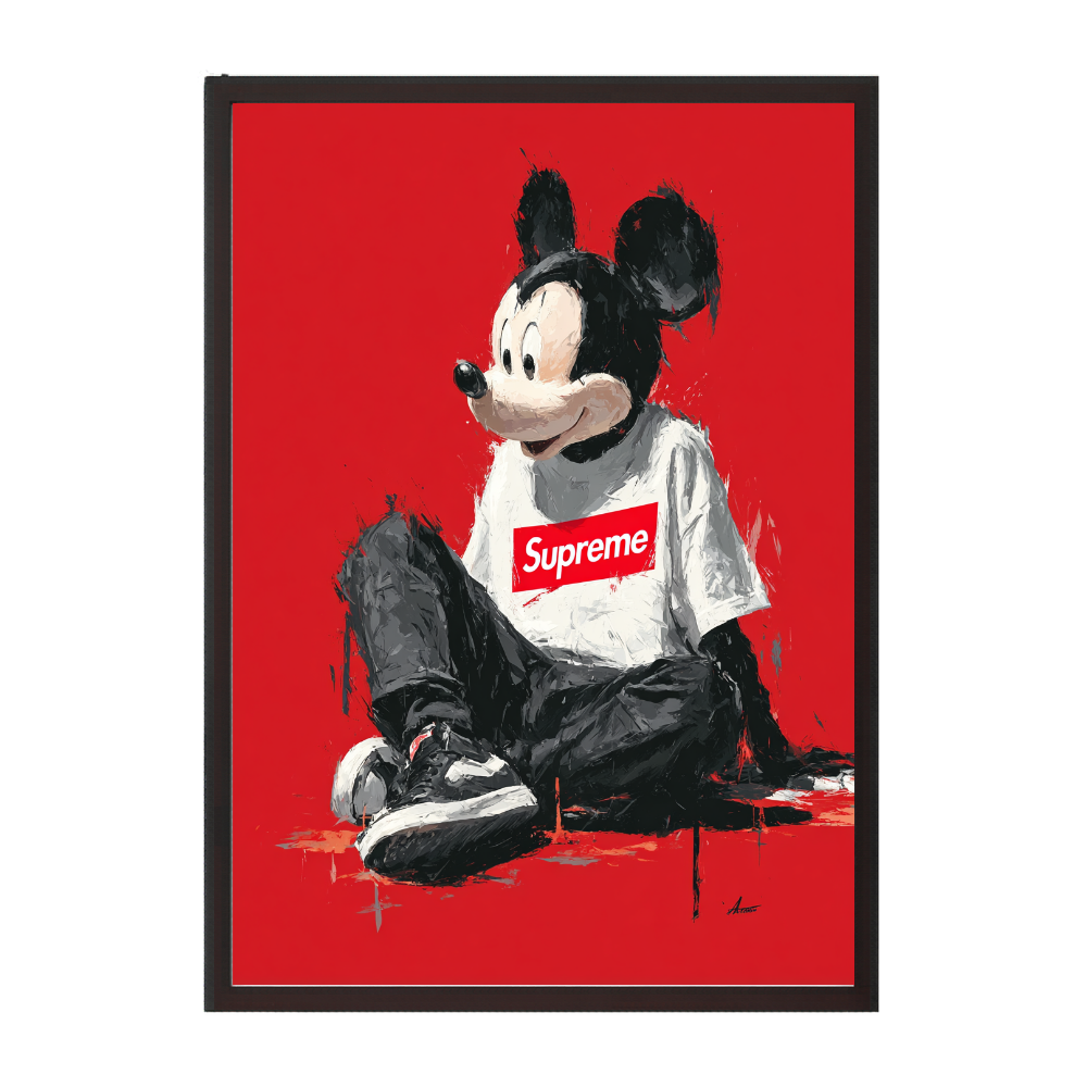 Mickey Mouse x Supreme – Iconic Art Plakat