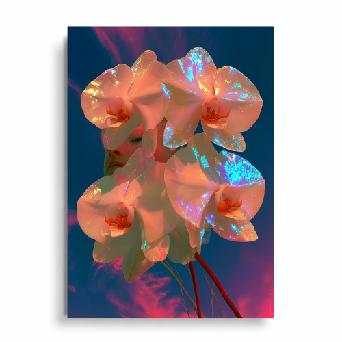 Orchid Neon - Plakat Modern Art