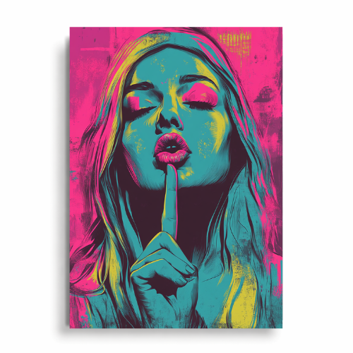 Silence Please - Plakat Pop Art