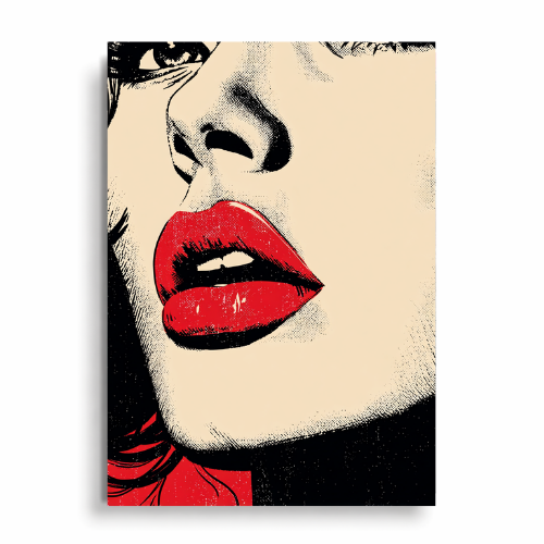 Red Lips 2 - Plakat Pop Art