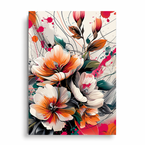 Splash Magnolia - Plakat Modern Art
