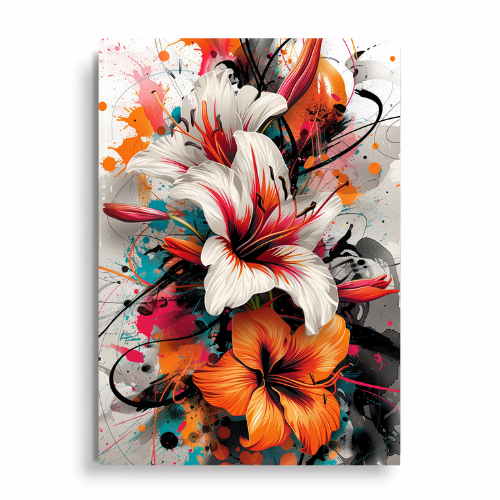 Splash Lily - Plakat Modern Art