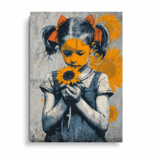 Sunflower Girl - Urban Art Plakat