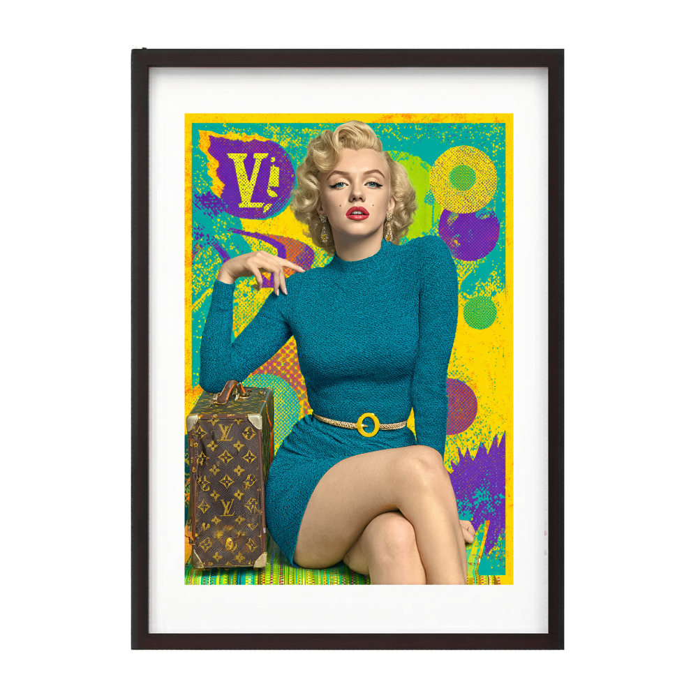 Marilyn Monroe x Louis Vuitton Turquoise – Iconic Art Plakat