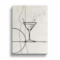 Martini Night - Plakat Line Art