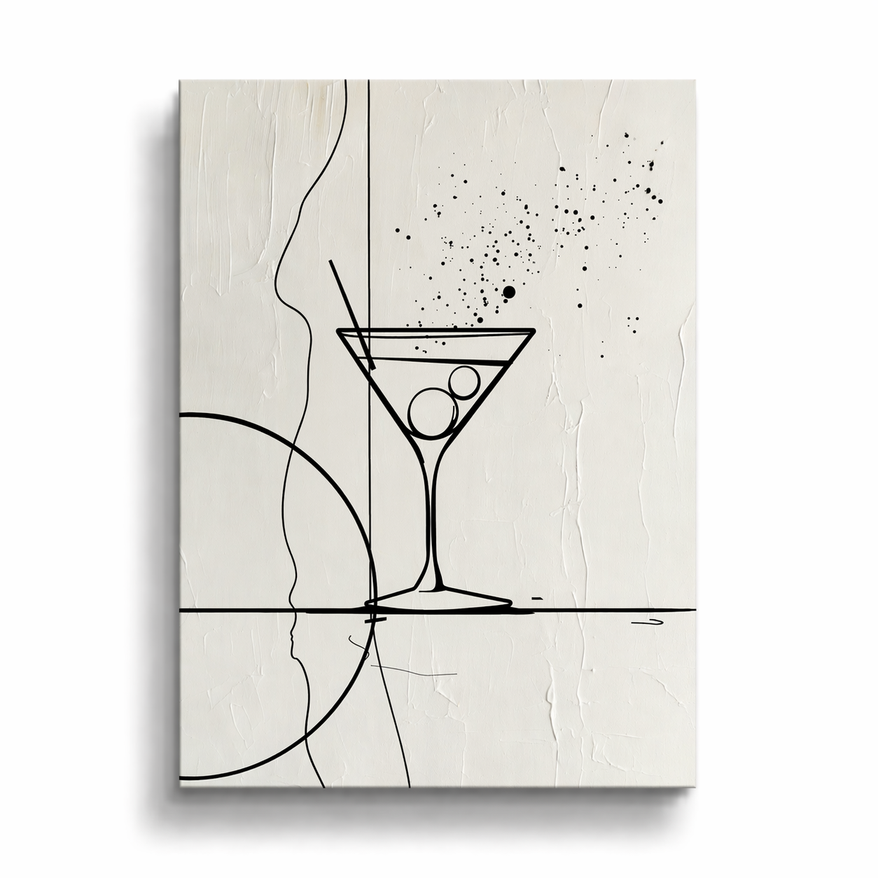 Martini Night - Plakat Line Art