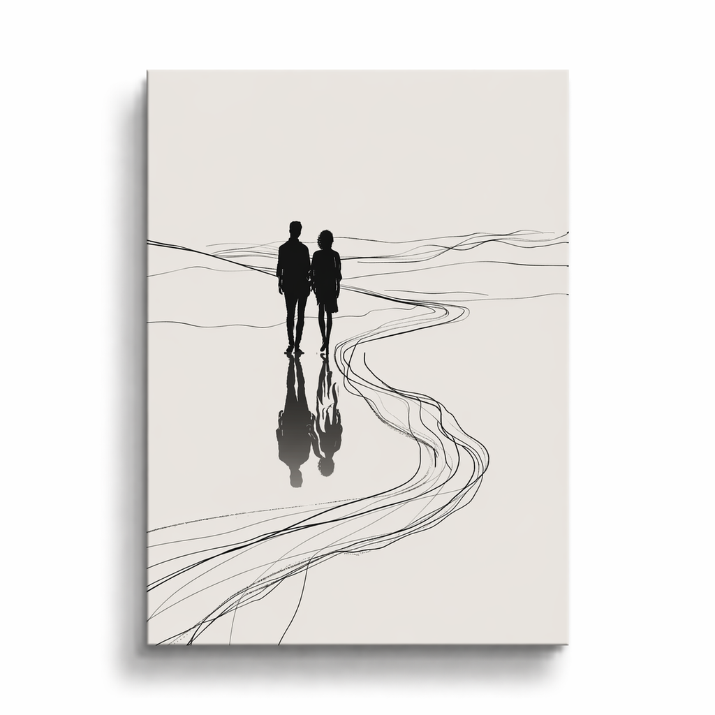 Together - Line Art Plakat